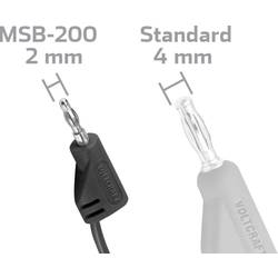 VOLTCRAFT MSB-200 měřicí kabel lamelová zástrčka 2 mm lamelová zástrčka 2 mm 30.00 cm černá 1 ks