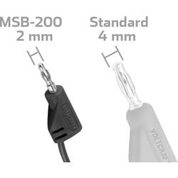 VOLTCRAFT MSB-200 měřicí kabel lamelová zástrčka 2 mm lamelová zástrčka 2 mm 0.90 m černá 1 ks