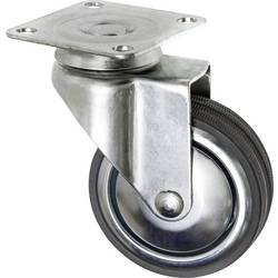 TOOLCRAFT TO-5137911 Otočné kolečko s konstrukční deskou 80 mm, gumové nosnost (max.): 70 kg