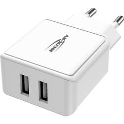 Ansmann HomeCharger HC212 USB nabíječka, 2x USB A, 12 W, bílá
