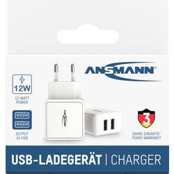 Ansmann HomeCharger HC212 USB nabíječka, 2x USB A, 12 W, bílá