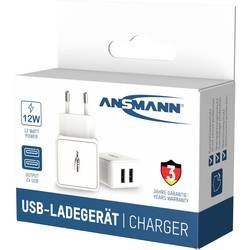 Ansmann HomeCharger HC212 USB nabíječka, 2x USB A, 12 W, bílá