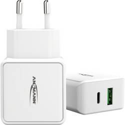 Ansmann HomeCharger HC218PD USB nabíječka, 1x USB A , 1x USB-C®, 18 W, Dodávka energie, bílá