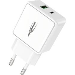 Ansmann HomeCharger HC218PD USB nabíječka, 1x USB A , 1x USB-C®, 18 W, Dodávka energie, bílá