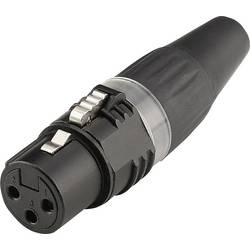 Hicon HI-X3CF-BLK XLR konektor zástrčka, rovná Pólů: 3 černá 1 ks