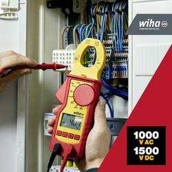 Wiha 45219 digitální proudové kleště, vč. testovacího kabelu, CAT IV 1000 V