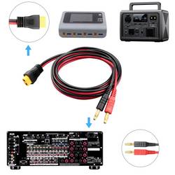 Banánková zástrčka 4 mm pro XT60 kabel, červená/černá, 2 m TC-13619304 černá, červená TRU COMPONENTS Množství: 1 ks