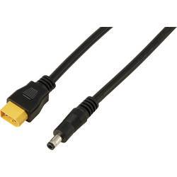 DC zástrčka 2,5/5,5 mm pro XT60 kabel, 0,5 m TC-13619296 černá TRU COMPONENTS Množství: 1 ks