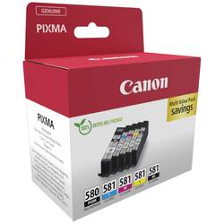 Canon Ink PGI-580 CLI-581 originál kombinované balení černá, černá, azurová, purppurová, žlutá 2078C007