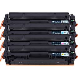 G&G Toner náhradní Canon, HP 410X, 046H kompatibilní kombinované balení černá, azurová, purppurová, žlutá GS-H410X-4P
