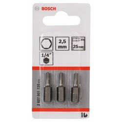 Bosch Accessories 2607001720 bit inbus 2.5 mm extra tvrdé C 6.3 3 ks