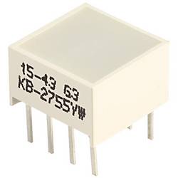 Kingbright KB-2755YW LED bargraf 4násobná žlutá (d x š x v) 9.94 x 9.94 x 6.12 mm