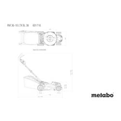 Metabo RM 36-18 LTX BL 36 akumulátor Akumulátorová sekačka bez akumulátoru 18 V šířka sekání 36 cm