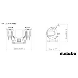 Metabo DS 125 M 604125000 dvoukotoučová bruska 200 W 125 mm