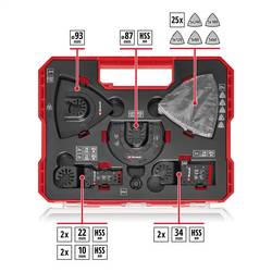 Einhell 708135 XL-PLUS-CASE Bimetal, HSS sada multifunkčního nářadí 1 sada