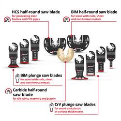 Einhell 708170 XXL -CASE Oxid hlinitý, chrom-vanadová ocel, Bimetal, HCS , HM sada multifunkčního nářadí 40 mm 1 sada