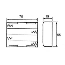 Velleman BH341BSAA bateriový držák 4x AA kabel (d x š x v) 70 x 65 x 19 mm