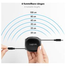 LogiLink Kabel USB-C USB 2.0 USB-C ® zástrčka 1.00 m černá oboustranně zapojitelná zástrčka, Pro povolování CU0500