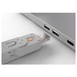 bezpečnostní USB záslepka oranžová LINDY USB-Lock + Key