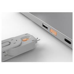 bezpečnostní USB záslepka oranžová LINDY USB-Lock + Key