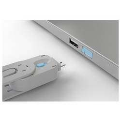 bezpečnostní USB záslepka modrá LINDY USB-Lock + Key