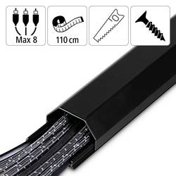 Hama Kabelová lišta hliník černá tuhý (d x š x v) 1.1 m x 50 mm x 26 mm 1 ks 00220987