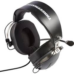 Thrustmaster ThrustMaster T.Flight - U.S. Air Force Edition Headset uzavřená (Over Ear) kabelová stereo šedá, metalická regulace hlasitosti, Vypnutí zvuku