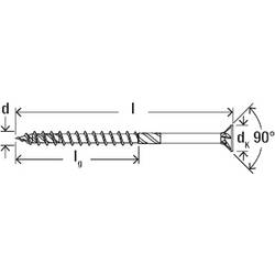 Fischer 566310 PowerFast II šroub se zápustnou hlavou 8 mm 100 mm vnitřní hvězdice ocel galvanizováno zinkem 50 ks