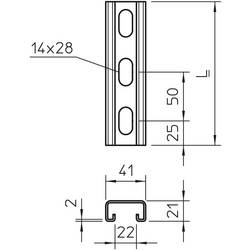 OBO Bettermann MS4121P3000FS 1122920 profilová lišta 3 m 3 m