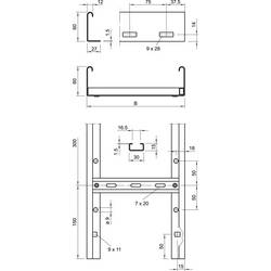 OBO Bettermann 6208544 vodič kabelu (d x š x v) 3 m x 400.00 mm x 60.00 mm 3 m