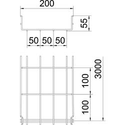 OBO Bettermann 6001446 Mřížkový žlab (d x š x v) 3 m x 200.00 mm x 55.00 mm 3 m