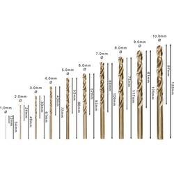 Bosch Accessories 2607019925 HSS sada spirálových vrtáku do kovu 10dílná 1 mm, 2 mm, 3 mm, 4 mm, 5 mm, 6 mm, 7 mm, 8 mm, 9 mm, 10 mm Cobalt DIN 338 válcová