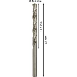 Bosch Accessories 2608595066 HSS kovový spirálový vrták 6 mm Celková délka 93 mm broušený DIN 338 válcová stopka 10 ks