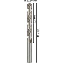 Bosch Accessories 2608585545 HSS kovový spirálový vrták 12.9 mm Celková délka 151 mm broušený DIN 338 válcová stopka 5 ks