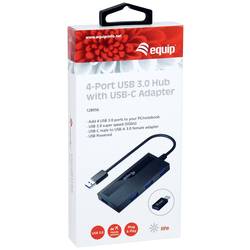 Equip 128956 USB Hub 4 porty USB-A USB 3.0 5 GBit/s černá 128956