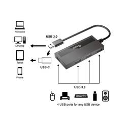 Equip 128956 USB Hub 4 porty USB-A USB 3.0 5 GBit/s černá 128956