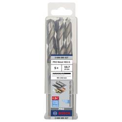 Bosch Accessories 2608585527 HSS kovový spirálový vrták 10.7 mm Celková délka 142 mm broušený DIN 338 válcová stopka 5 ks