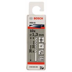 Bosch Accessories 2608585469 HSS kovový spirálový vrták 1.3 mm Celková délka 38 mm broušený DIN 338 válcová stopka 10 ks