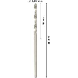 Bosch Accessories 2608585469 HSS kovový spirálový vrták 1.3 mm Celková délka 38 mm broušený DIN 338 válcová stopka 10 ks