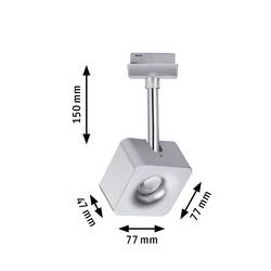 Paulmann Cube svítidla do lištových systémů (230 V) URail pevně vestavěné LED 8 W LED chrom (matný), chrom