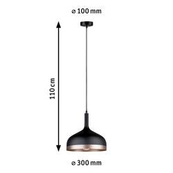 Paulmann Neordic Embla 79629 závěsné světlo LED E27 20 W černá, měď matná