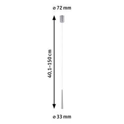 Paulmann Gutta 70929 LED závěsný lustr LED pevně vestavěné LED 7 W hliník (kartáčovaný)