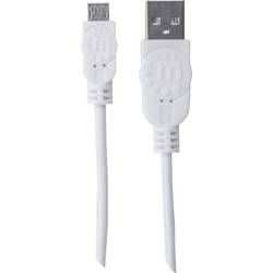 Manhattan USB kabel USB 2.0 USB-A zástrčka, USB Micro-B zástrčka 1.00 m bílá UL certifikace 323987