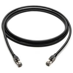 Digitus DK-1843-020 RJ45 síťové kabely, propojovací kabely CAT 8.1 S/FTP 2 m černá barevně rozlišený, stíněný, točený drát, S průchodkou chránící proti zlomení