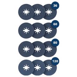 Bosch Accessories 2607012055 vláknitý kotouč Průměr 125 mm Zrnitost=36, 60, 80, 120 1 sada