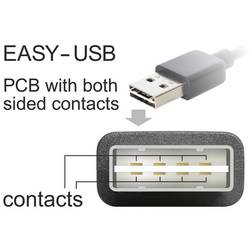 Delock USB kabel USB 2.0 USB-A zástrčka, USB-B zástrčka 3.00 m černá oboustranně zapojitelná zástrčka, pozlacené kontakty, UL certifikace 83360