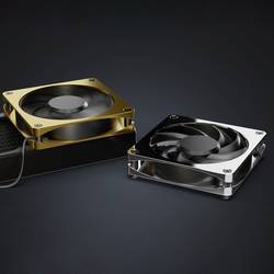 Alphacool Apex Stealth Metall PC větrák s krytem chrom (š x v x h) 120 x 120 x 25 mm
