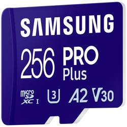 Samsung PRO Plus paměťová karta microSDXC 256 GB A2 Application Performance Class, v30 Video Speed Class, UHS-I vč. SD adaptéru
