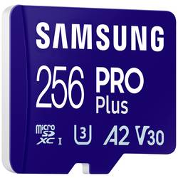 Samsung PRO Plus paměťová karta microSDXC 256 GB A2 Application Performance Class, v30 Video Speed Class, UHS-I vč. SD adaptéru