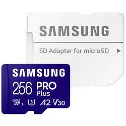 Samsung PRO Plus paměťová karta microSDXC 256 GB A2 Application Performance Class, v30 Video Speed Class, UHS-I vč. SD adaptéru